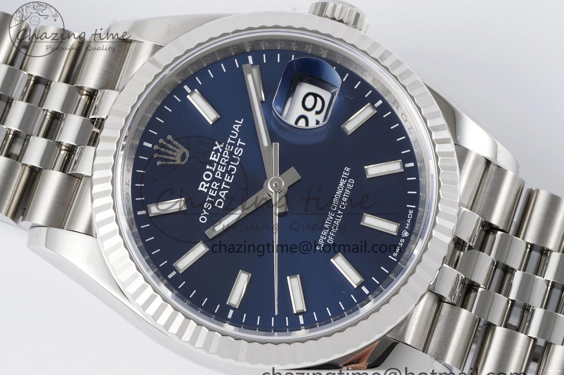 MiroTime 0512 BestValue DateJust 36 SS 116234 VSF 1:1 Best Edition 904L Steel Blue Stick Dial on Jubilee Bracelet VS 2091